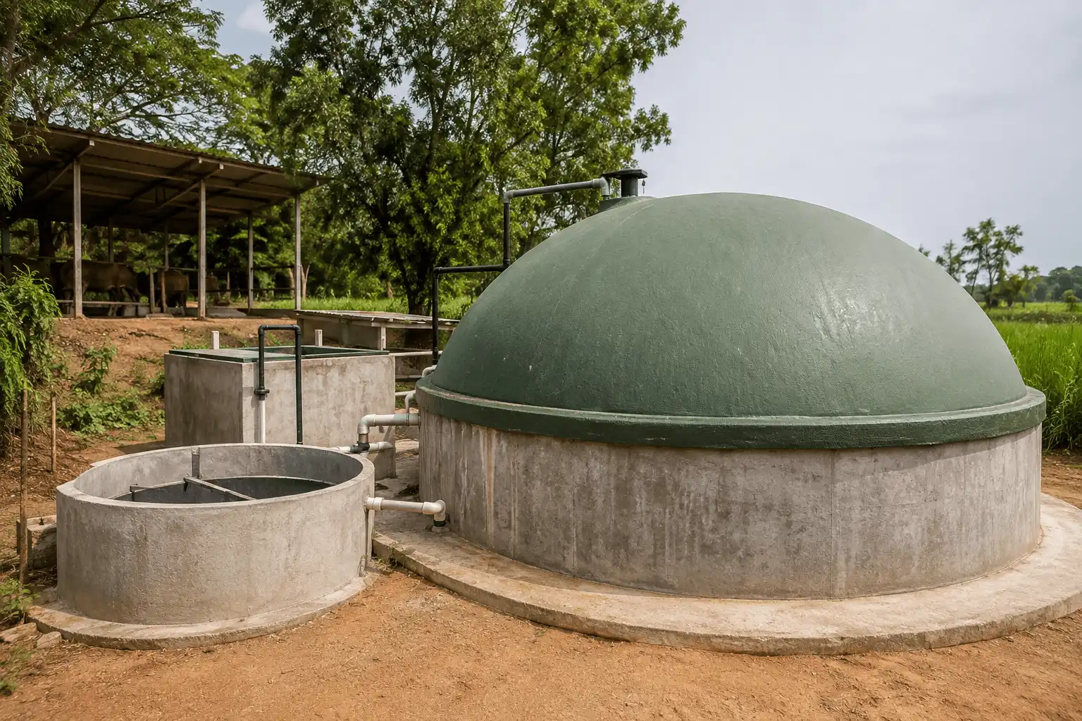 Farm-scale biogas digester