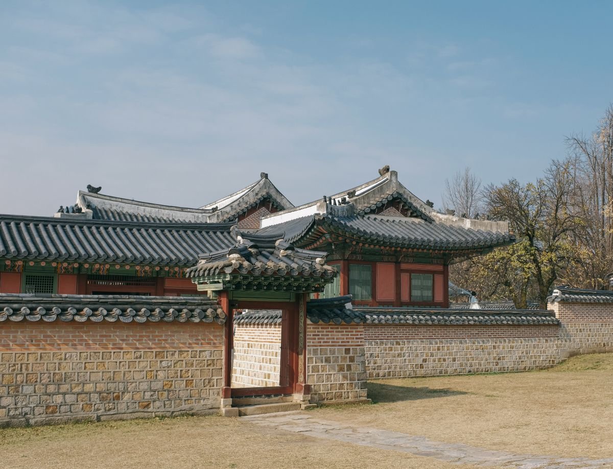 Gyeongbokgung palace stock photograph