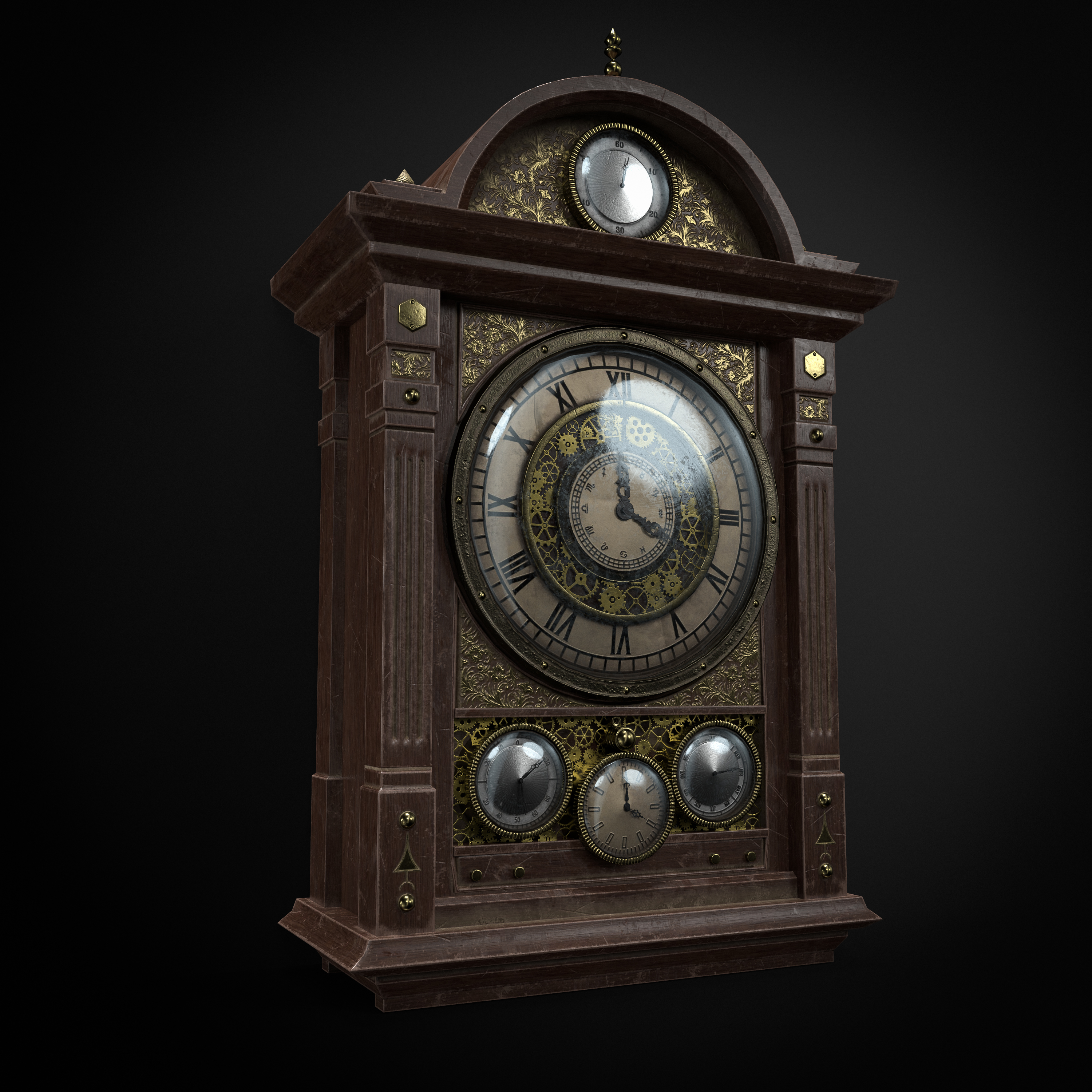 Old wall clock - 3D model by sergeilihandristov [2e316e9] - Sketchfab