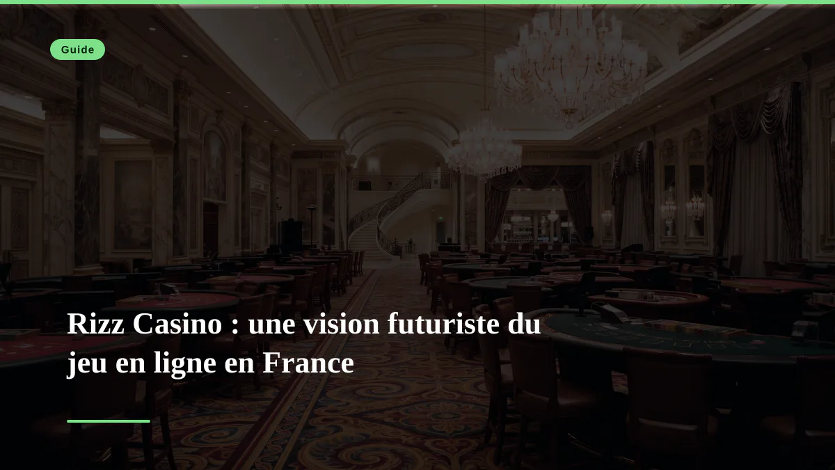 Rizz Casino : une vision futuriste du jeu en ligne en France
