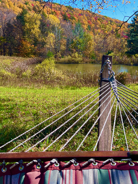 Fall foliage at Mountain Meadows Long Eddy NY Catskills