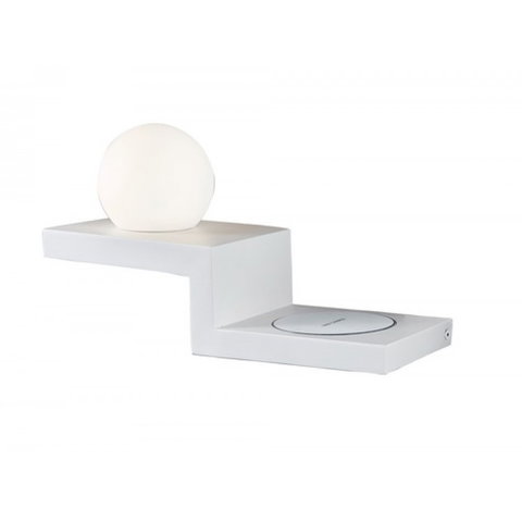 Applique LED Zanzibar 6 W 470 lm 3000 K avec chargeur à induction – Blanc