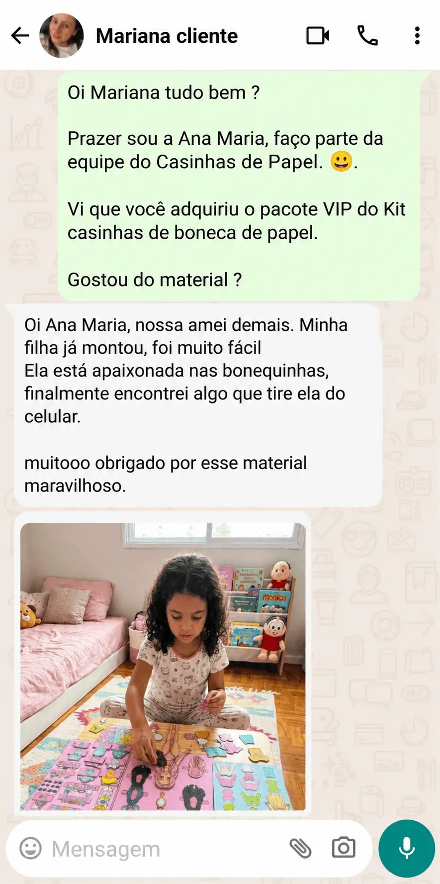 Depoimento WhatsApp