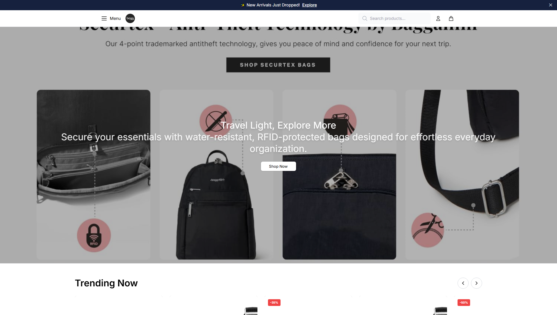 Stored capture of baggallinidirect.shop