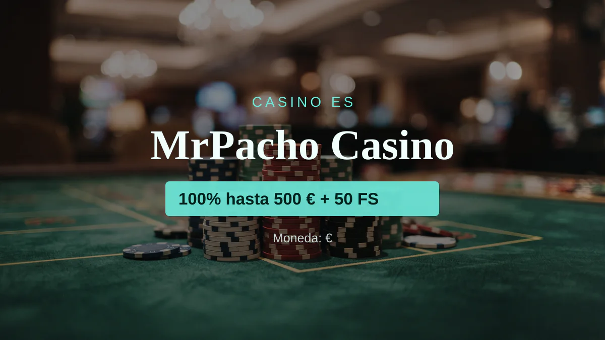 MrPacho Casino — bono de bienvenida 100% hasta 500 € + 50 FS, pagos: Visa, Mastercard, Skrill, Neteller, Paysafecard