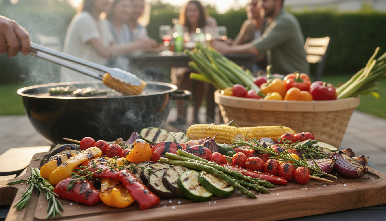 grilling side dishes with corn zucchini vegetable kebabs and summer squash