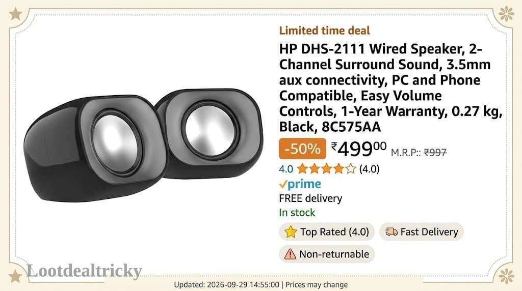 Hp Wired Speaker | Loot Deal Hp Wired Speaker | Loot Deal