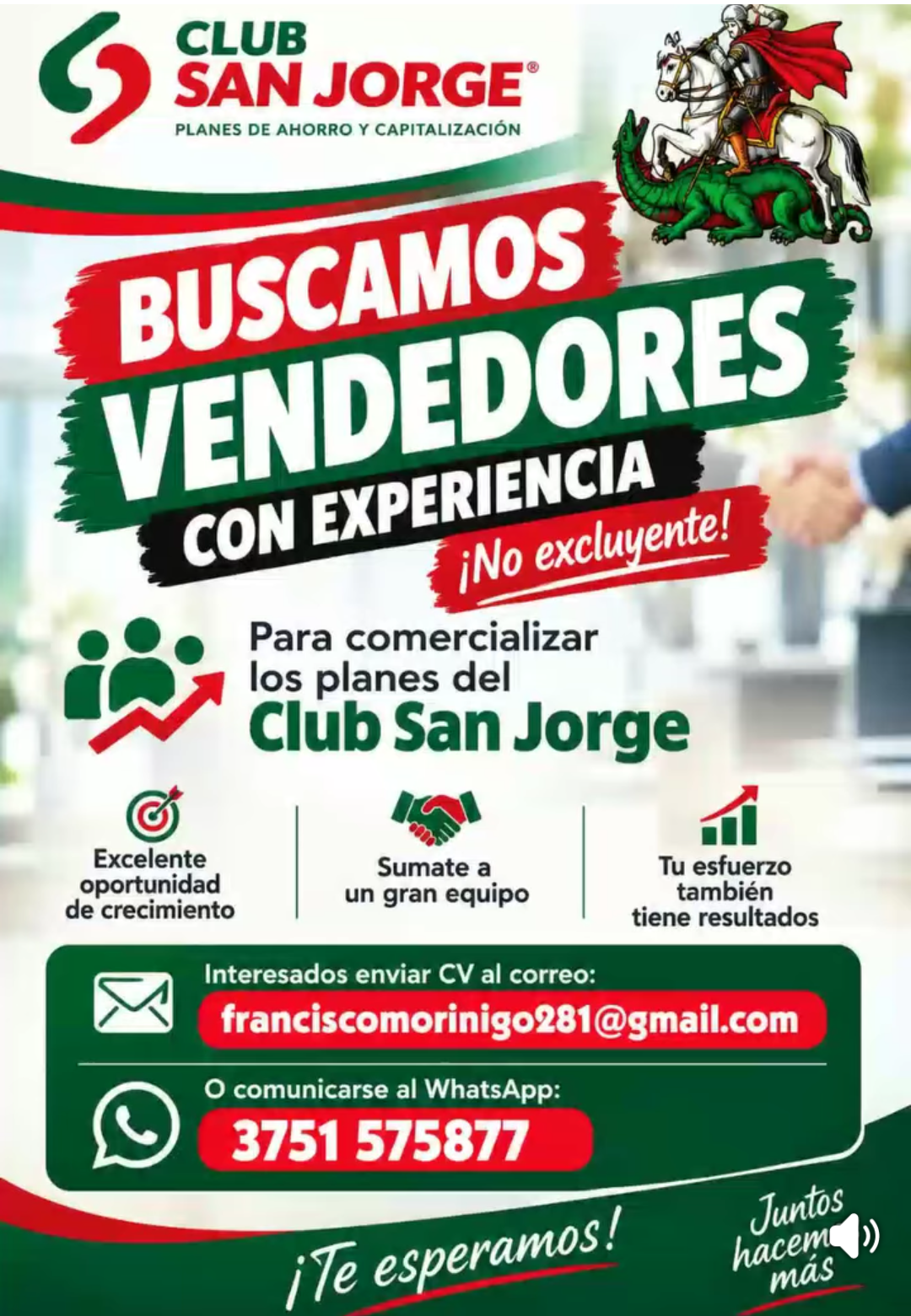 Se Buscan Vendedores en Eldorado