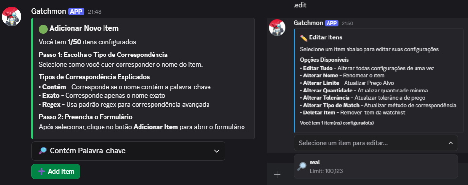 Interface da Watchlist