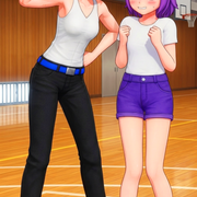 Utane and Ruko in the gym
