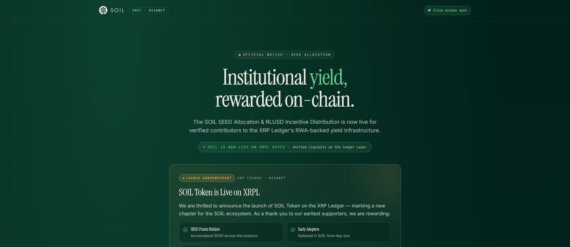 Screenshot of soilxrpl.com