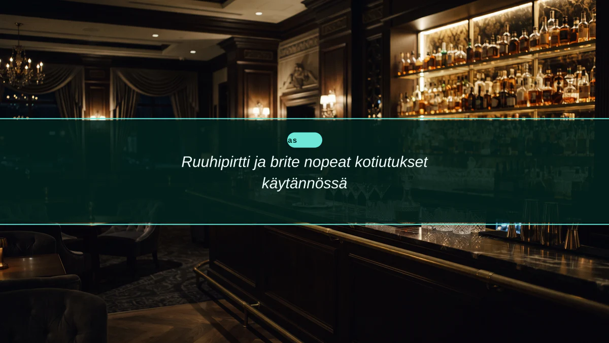 Ruuhipirtti ja brite nopeat kotiutukset käytännössä
