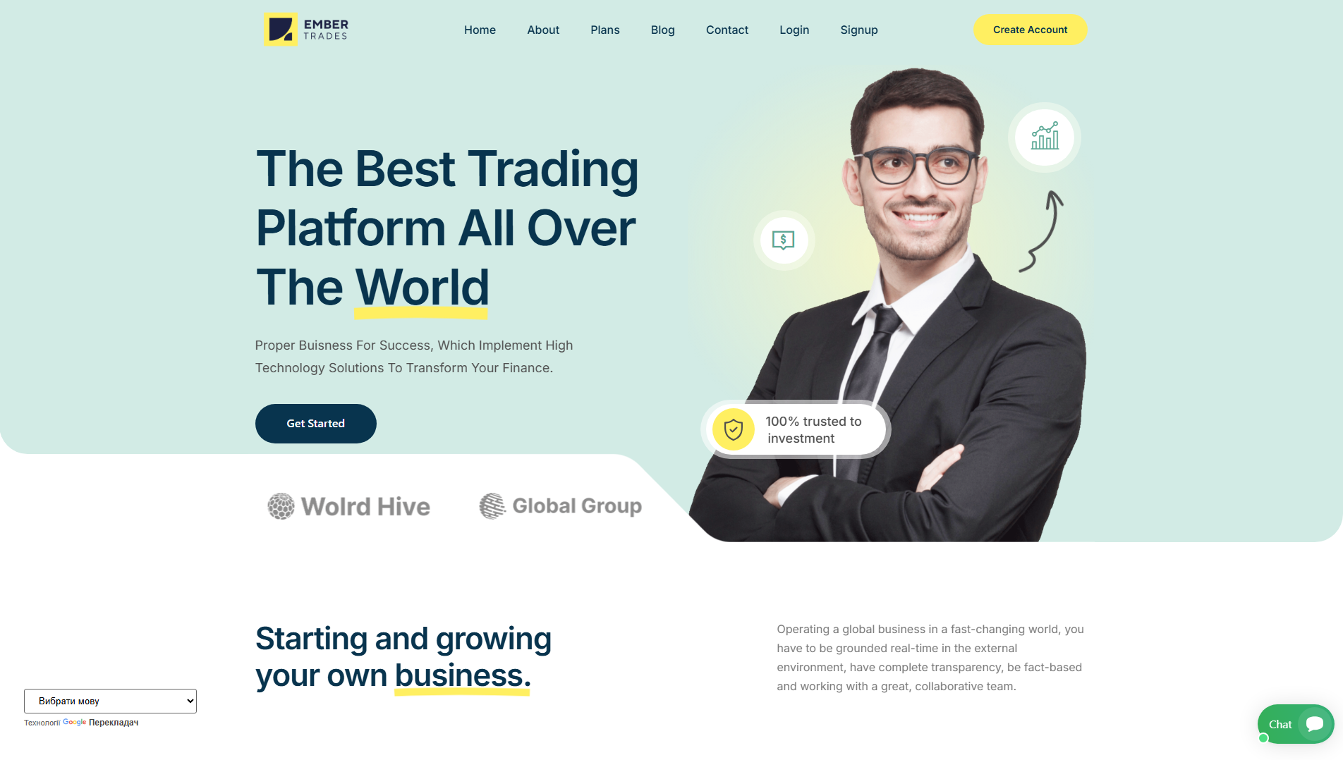 Screenshot of embertrades.com