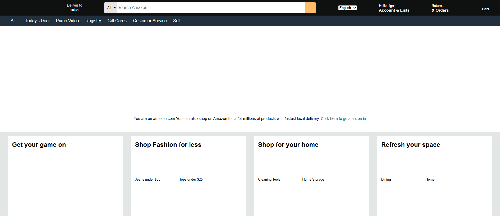 Stored capture of amazon-clone-lilac-iota.vercel.app