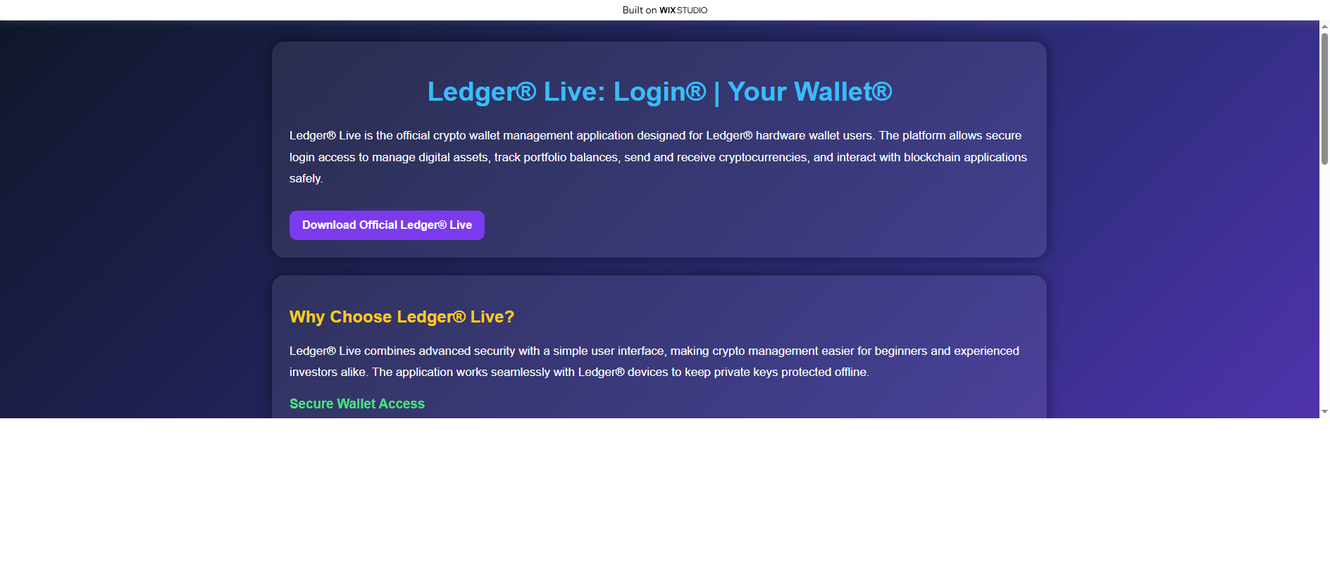 Stored capture of begin-legorlivee.wixstudio.com