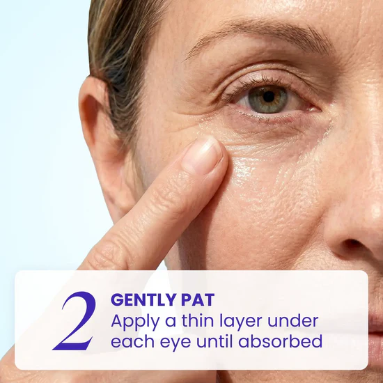 Use a small amount of eye gel under the eyes