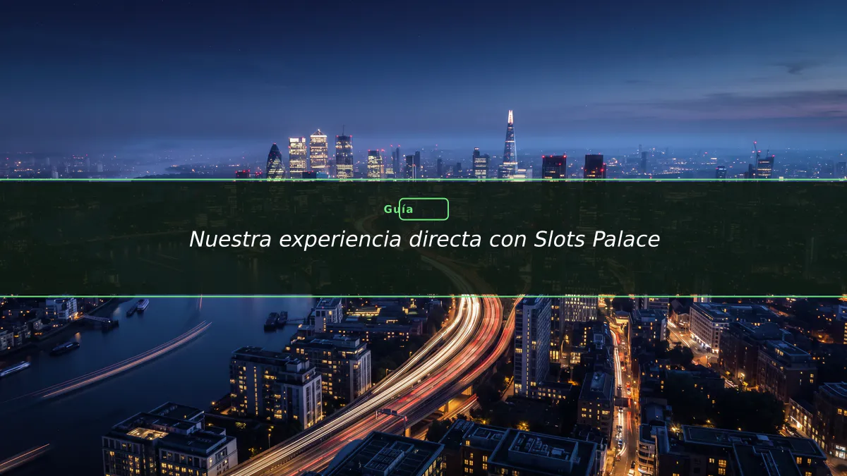 Nuestra experiencia directa con Slots Palace