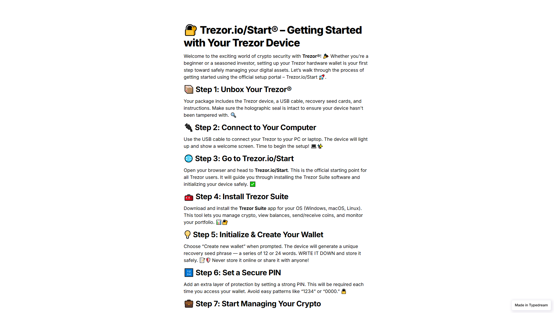 Stored capture of help-trezorr-io-start--sso-docs.typedream.app