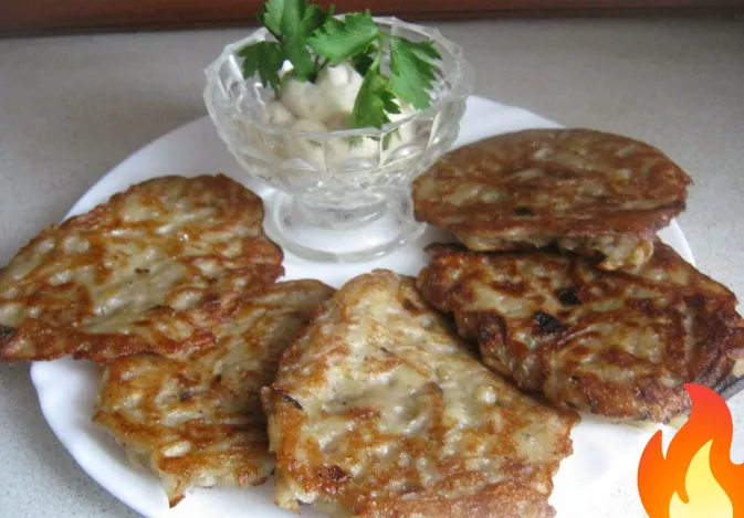 Постер Драники с грибами