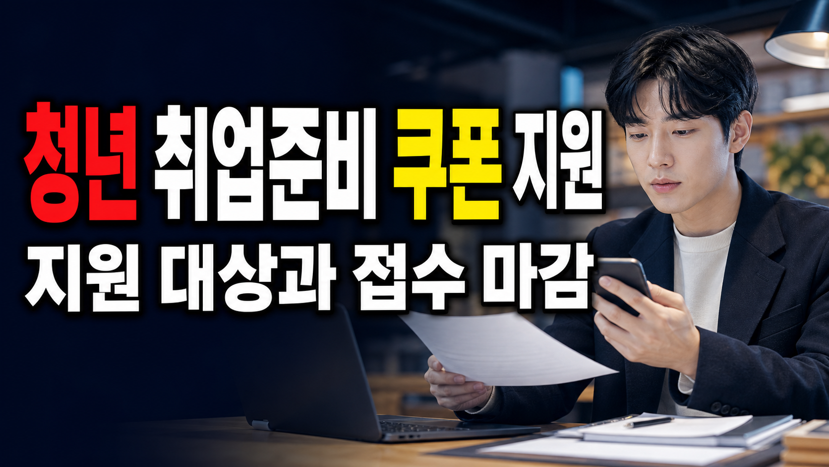강원특별자치도 청년 취업준비 쿠폰 지원, 2026년 지금 신청할 수 있나? 대상과 접수 마감 판정 관련 핵심 정보를 상징적으로 보여주는 썸네일 이미지