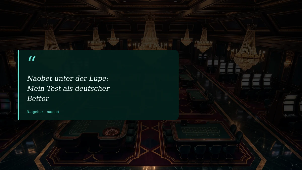 Naobet unter der Lupe: Mein Test als deutscher Bettor