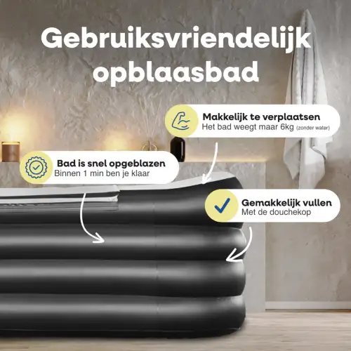 LIVIN' Royal Opblaas Bad - ZitBadXL.nl