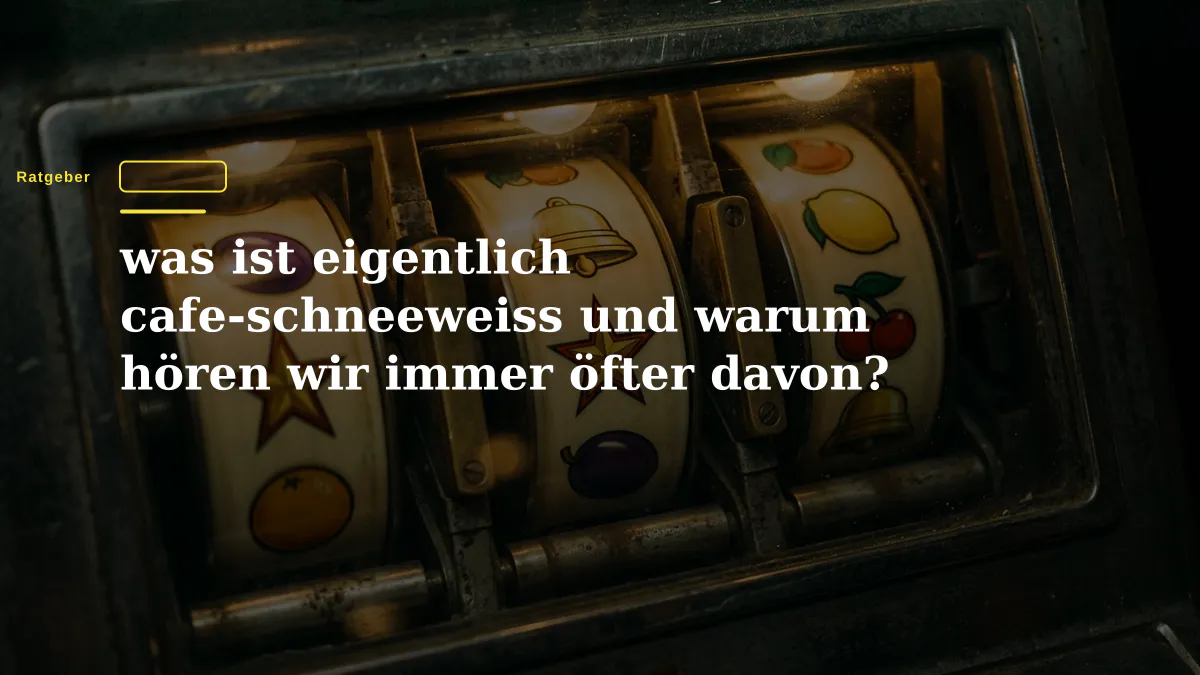 was ist eigentlich cafe-schneeweiss und warum hören wir immer öfter davon?