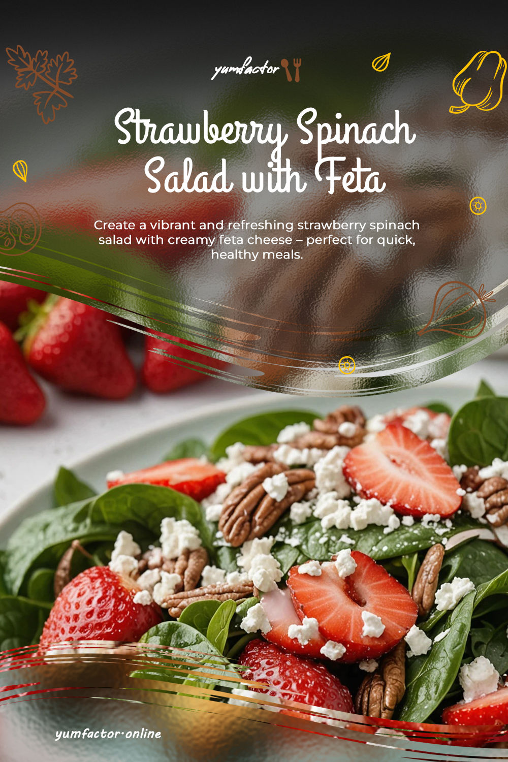 Strawberry Spinach Salad with Feta