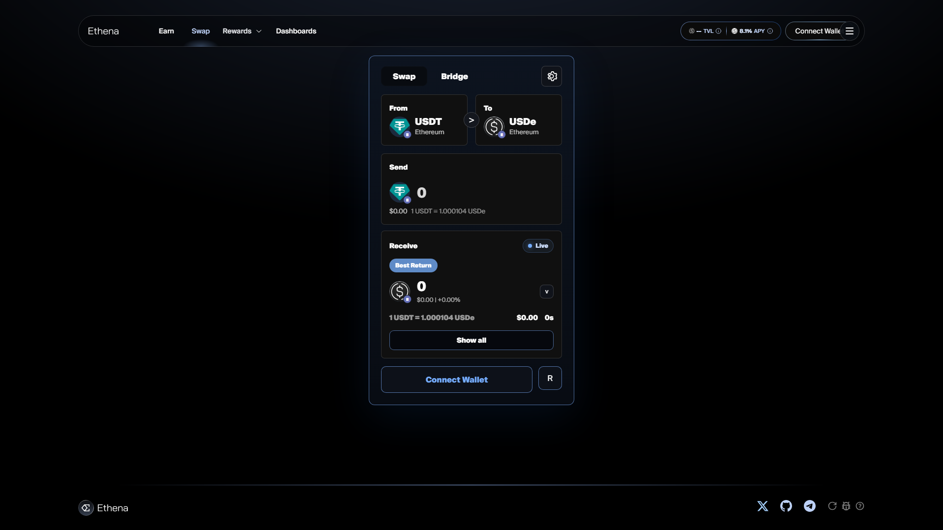 Screenshot of ethenabase.com