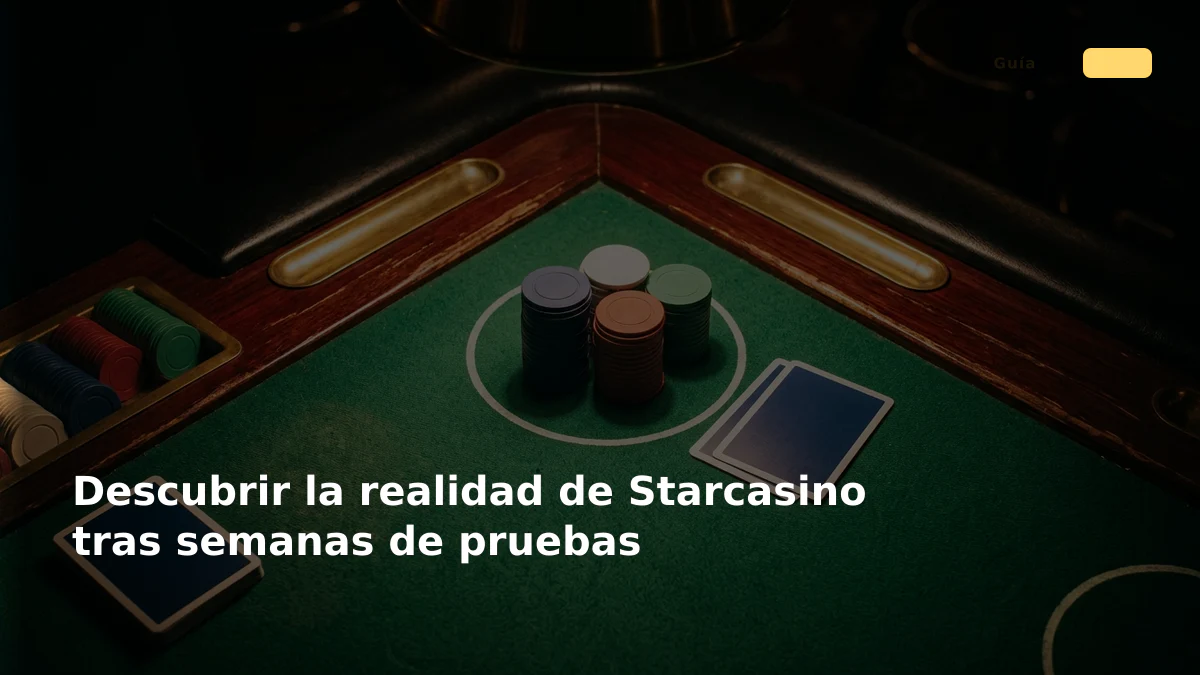 Descubrir la realidad de Starcasino tras semanas de pruebas
