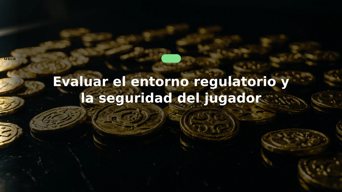 Evaluar el entorno regulatorio y la seguridad del jugador