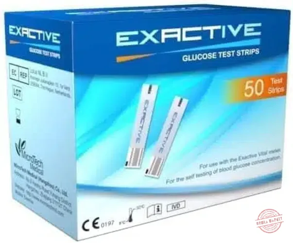شرائط جهاز سكر اكس اكتيف 50 شريط ExActive Strips
