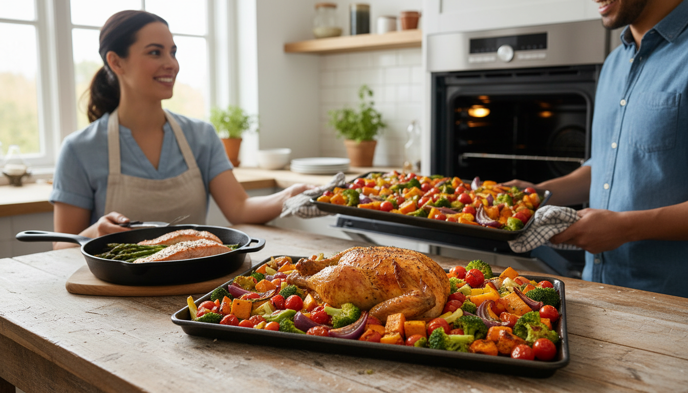 One-pan Easy Dinner Recipes with chicken and vegetables