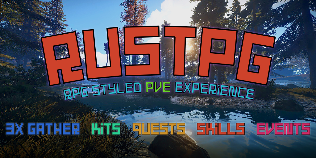 RustPG | 3X-5X | RPG Style PVE | QUESTS | KITS | EVENTS image