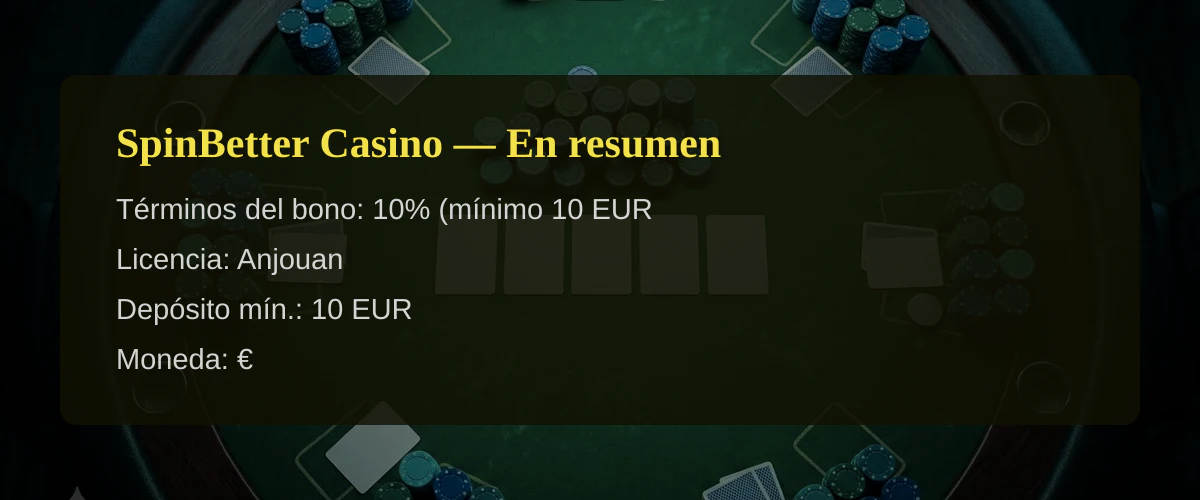 SpinBetter Casino — En resumen