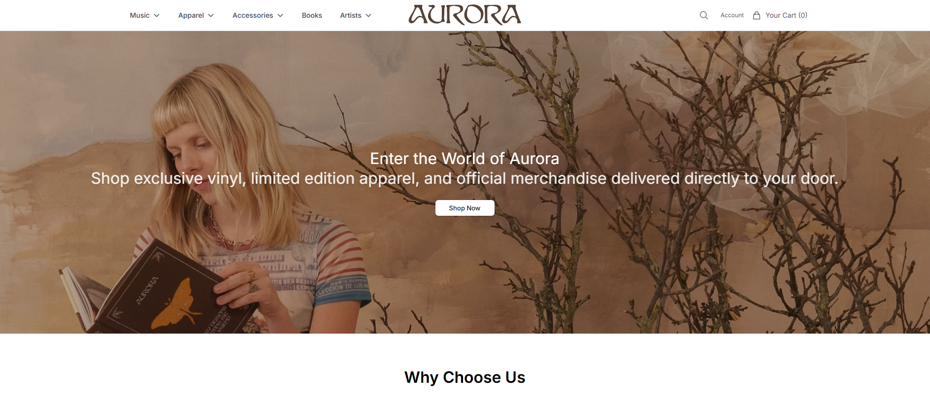 Stored capture of auroramusicofficial.shop