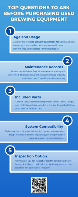 Before investing in used brewing gear, it’s important to ask the right questions. Inquiring about age, condition, maintenance, and included parts helps avoid costly surprises. Whether browsing online or attending auctions, being informed ensures smarter choices. When exploring used brewery equipment for sale, these questions can guide you toward reliable, long-lasting equipment that suits your brewing needs. To know more visit here https://www.auctionmasters.com/industries/used-brewery-equipment-auctions
