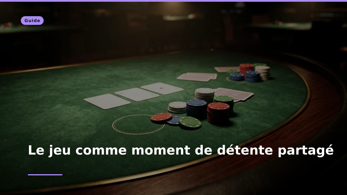 Le jeu comme moment de détente partagé
