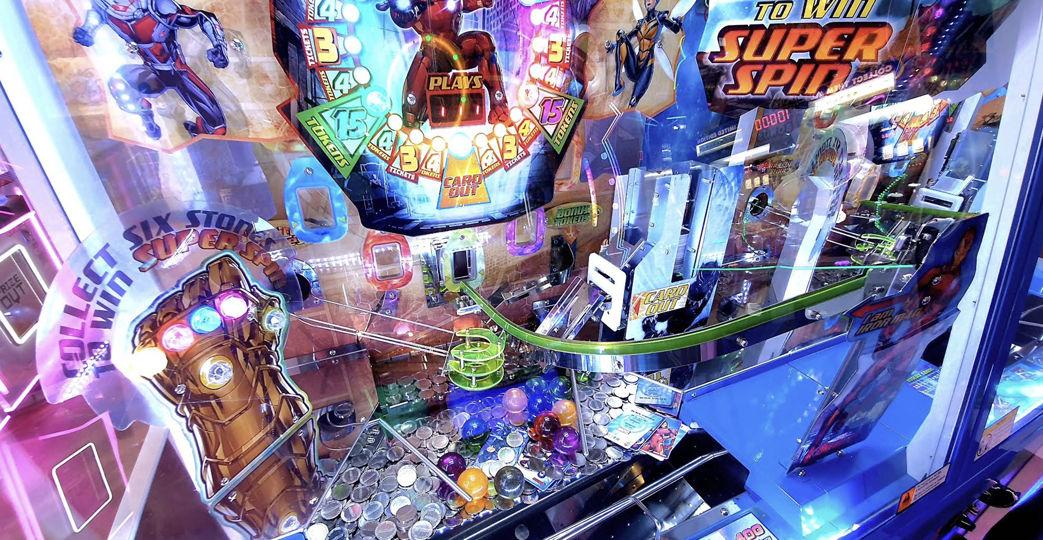 Claw machines and prizes at Cow Play Cow Moo