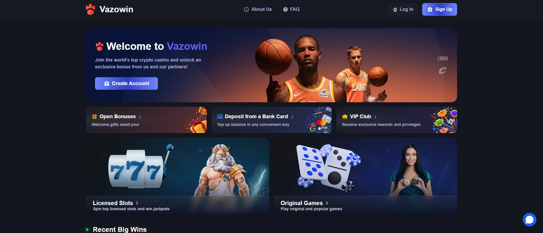 Screenshot of vazowin.com