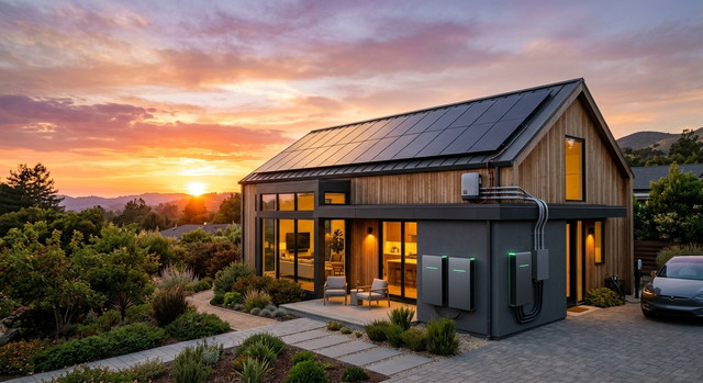 Sistema di accumulo fotovoltaico che immagazzina energia solare per luso notturno