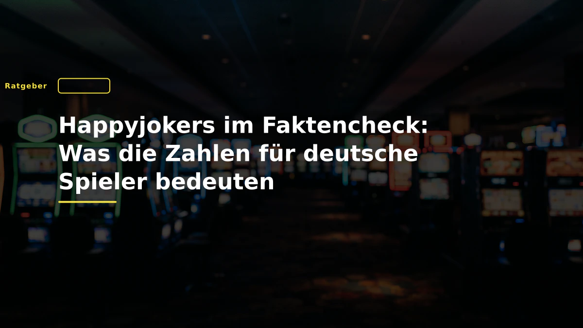 Happyjokers im Faktencheck: Was die Zahlen für deutsche Spieler bedeuten