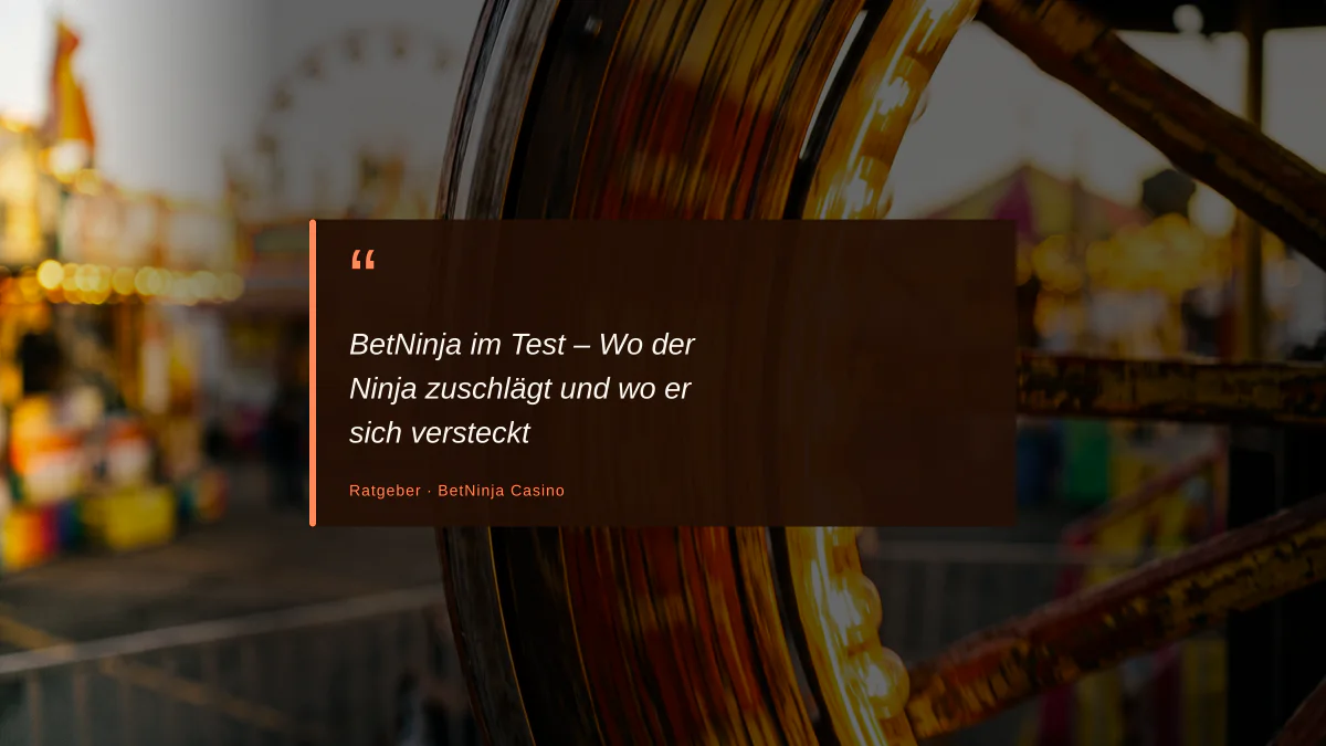 BetNinja im Test – Wo der Ninja zuschlägt und wo er sich versteckt