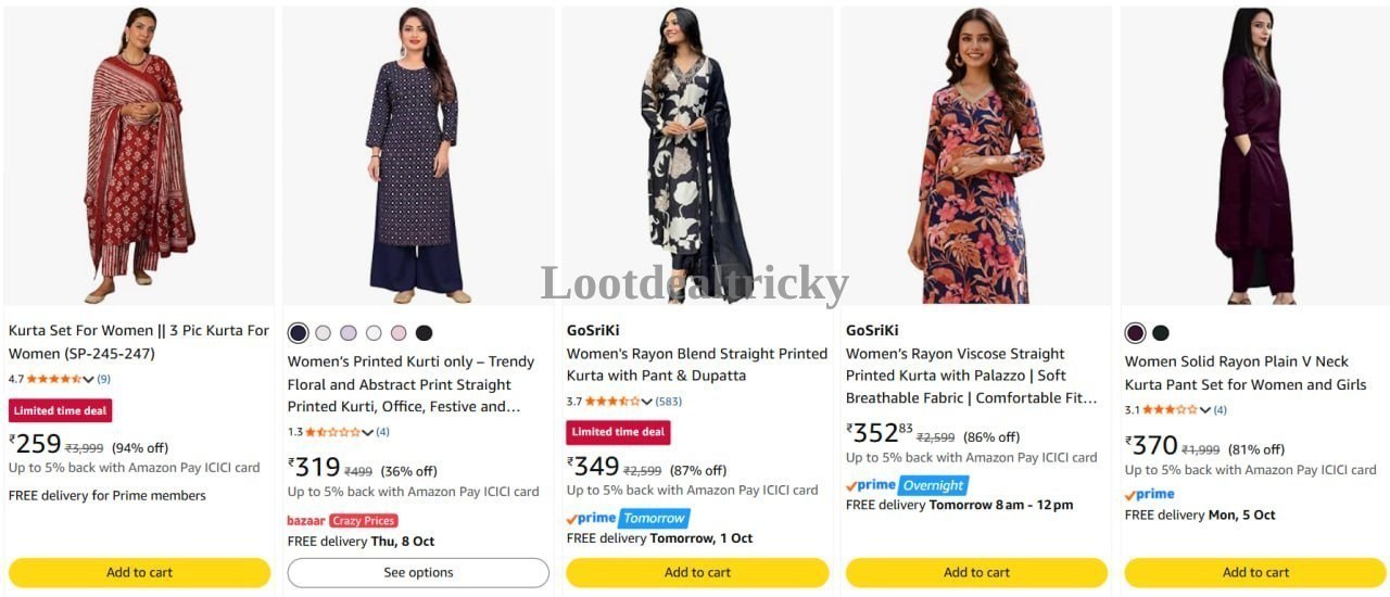 Women Kurta Set – Just ₹259 | Huge Savings Offer