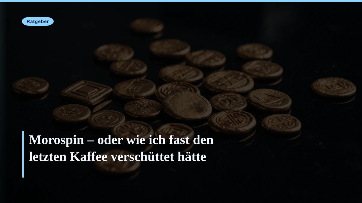 Morospin – oder wie ich fast den letzten Kaffee verschüttet hätte