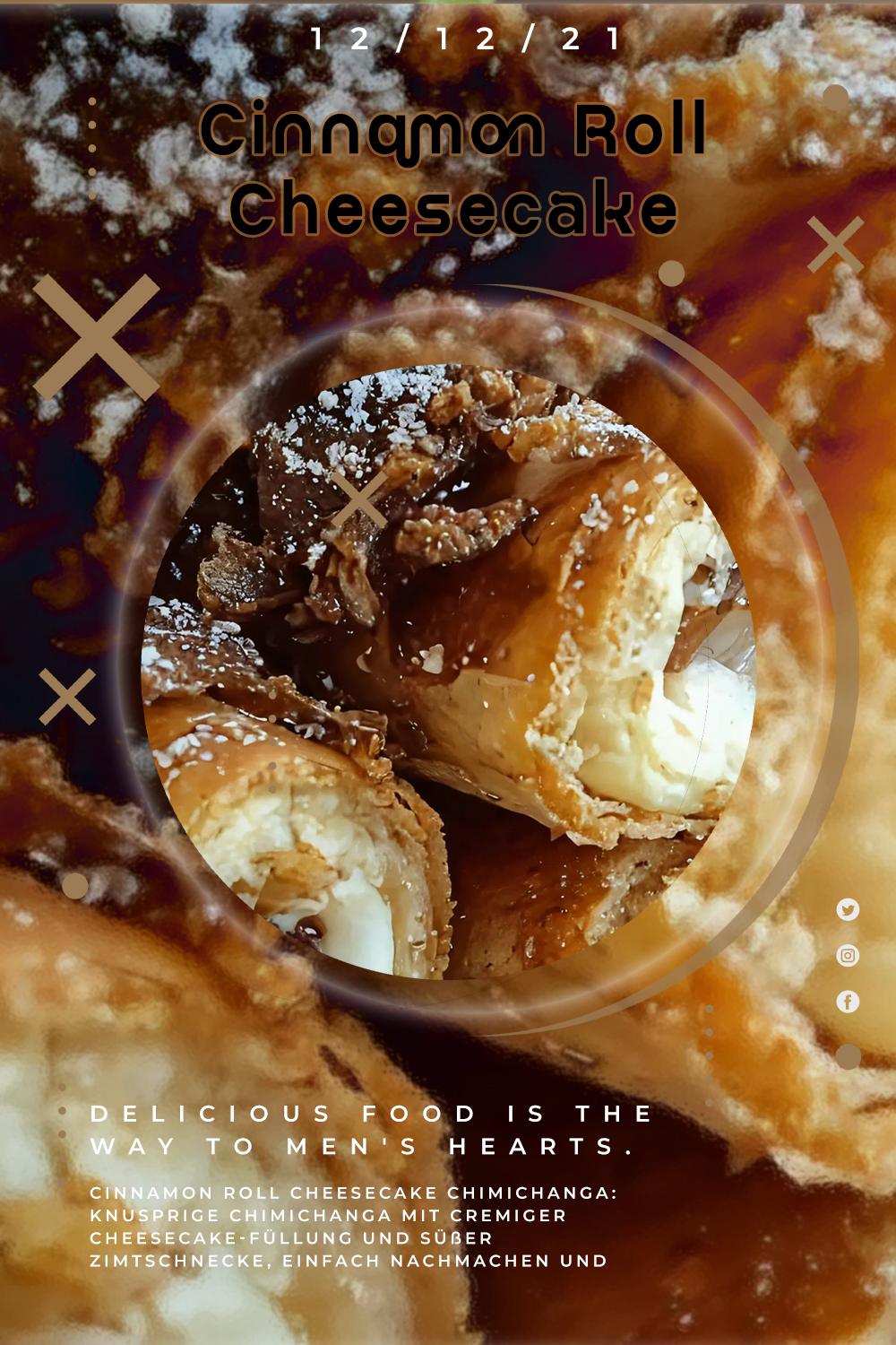 Cinnamon Roll Cheesecake Chimichanga