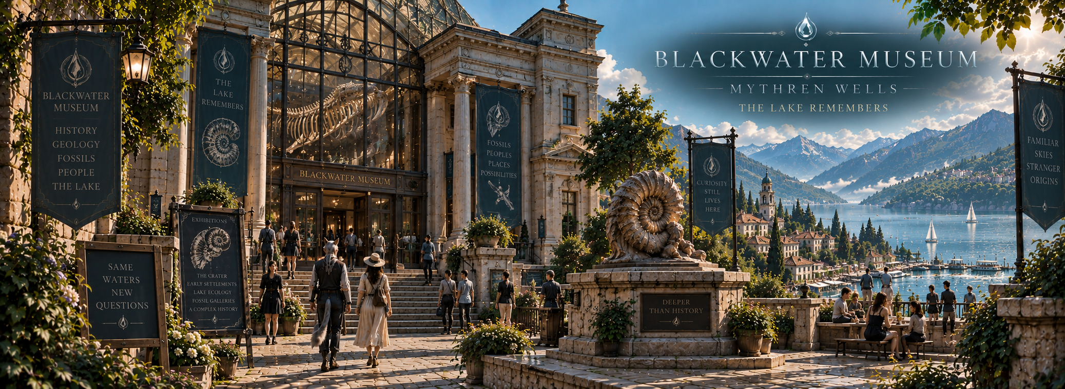 The Blackwater Museum overlooking Lake Mythren.