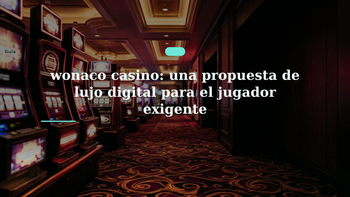 wonaco casino: una propuesta de lujo digital para el jugador exigente