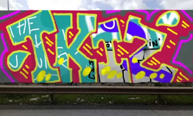 Graffiti artwork by Tkiz