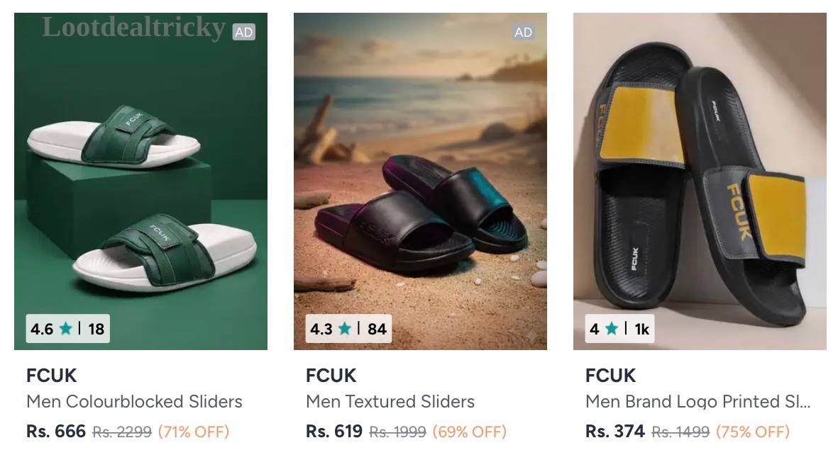 Fcuk Slides Upto – Just 65% OFF | Best Deal